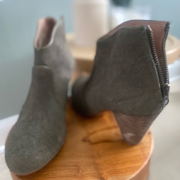 Like new olive green canvas sixty seven ankles booties from Anthropologie. - Picture 4 of 4
